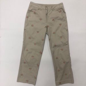 Embroidered Bee Capris